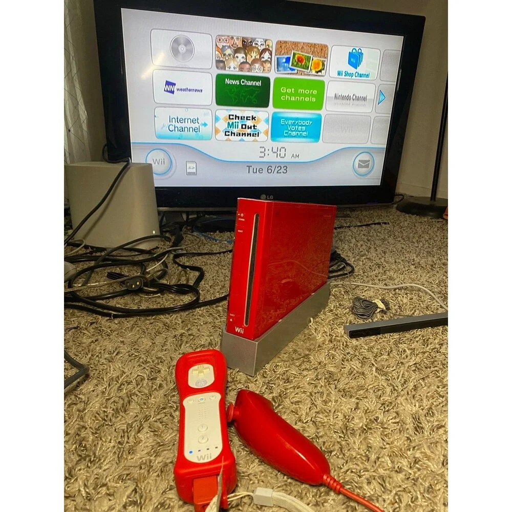 RED Nintendo Wii 25th Anniversary Limited Edition Red Console, GameCube support
